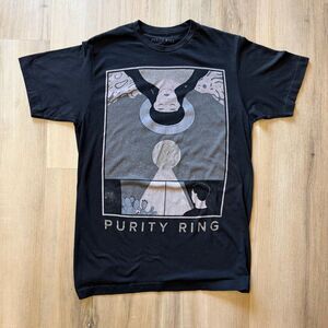 Purity Ring Men’s Black Tour Shirt Sz Medium Dreamcore Indie Synth Pop Darkwave